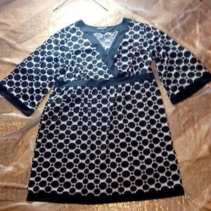 1X INC Dress. Black and off white.